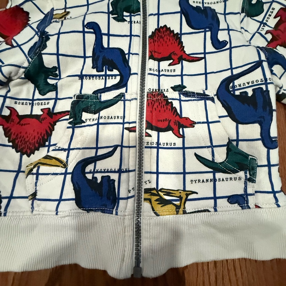Hanna Andersson Sherpa Lined Dinosaur Hoodie 3T - Picture 4 of 11